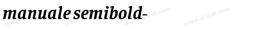 manuale semibold字体转换